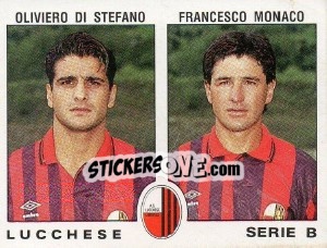 Figurina Oliviero Di Stefano / Francesco Monaco - Calciatori 1991-1992 - Panini