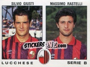 Sticker Silvio Giusti / Massimo Rastelli - Calciatori 1991-1992 n. 463 - Panini