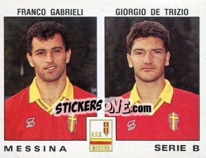 Cromo Giorgio De Trizio / Franco Gabrieli - Calciatori 1991-1992 - Panini