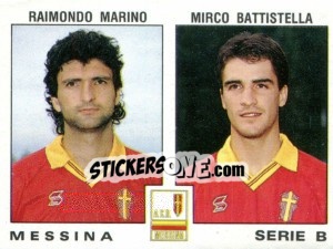 Cromo Mirco Battistella / Raimondo Marino - Calciatori 1991-1992 - Panini