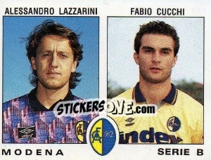 Sticker Fabio Cucchi / Alessandro Lazzarini - Calciatori 1991-1992 - Panini