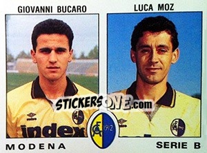 Sticker Giovanni Bucaro / Luca Moz - Calciatori 1991-1992 n. 477 - Panini