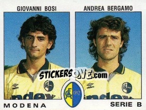 Cromo Andrea Bergamo / Giovanni Bosi - Calciatori 1991-1992 - Panini