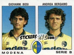 Sticker Andrea Bergamo / Giovanni Bosi - Calciatori 1991-1992 n. 478 - Panini