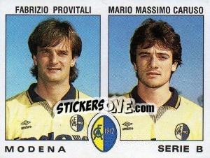 Sticker Mario Massimo Caruso / Fabrizio Provitali - Calciatori 1991-1992 n. 479 - Panini