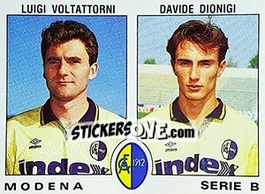 Cromo Davide Dionigi / Luigi Voltattorni - Calciatori 1991-1992 - Panini