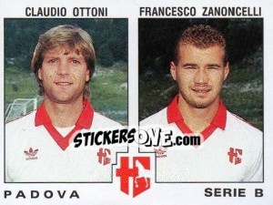 Sticker Claudio Ottoni / Francesco Zanoncelli - Calciatori 1991-1992 n. 486 - Panini