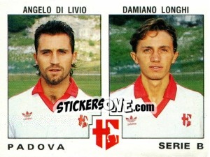 Sticker Angelo Di Livio / Damiano Longhi - Calciatori 1991-1992 n. 487 - Panini