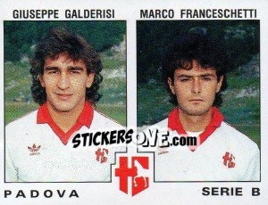 Sticker Marco Franceschetti / Giuseppe Galderisi - Calciatori 1991-1992 - Panini