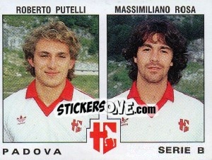 Sticker Roberto Putelli / Massimiliano Rosa - Calciatori 1991-1992 n. 489 - Panini