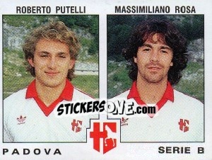 Sticker Roberto Putelli / Massimiliano Rosa - Calciatori 1991-1992 - Panini