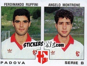 Sticker Angelo Montrone / Ferdinando Ruffini - Calciatori 1991-1992 n. 490 - Panini