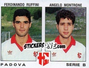 Sticker Angelo Montrone / Ferdinando Ruffini - Calciatori 1991-1992 - Panini