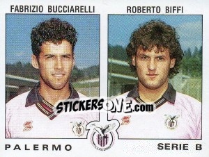 Sticker Fabrizio Bucciarelli / Roberto Biffi - Calciatori 1991-1992 - Panini
