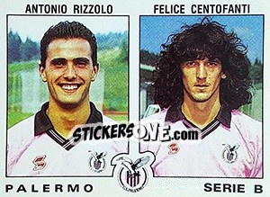 Sticker Antonio Rizzolo / Felice Centofanti - Calciatori 1991-1992 n. 497 - Panini