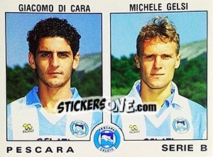 Figurina Giacomo Dicara / Michele Gelsi - Calciatori 1991-1992 - Panini