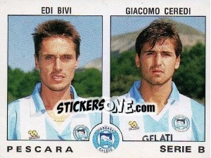 Sticker Edi Bivi / Giacomo Ceredi - Calciatori 1991-1992 n. 506 - Panini