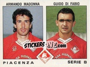 Sticker Guido Di Fabio / Armando Madonna - Calciatori 1991-1992 - Panini