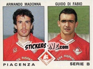 Sticker Guido Di Fabio / Armando Madonna - Calciatori 1991-1992 n. 514 - Panini