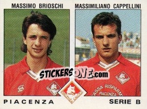 Sticker Massimo Brioschi / Massimiliano Cappellini - Calciatori 1991-1992 n. 517 - Panini