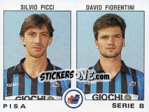 Sticker David Fiorentini / Silvio Picci - Calciatori 1991-1992 - Panini