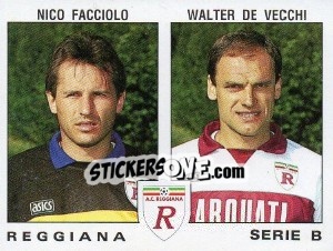 Sticker Walter De Vecchi / Nico Facciolo - Calciatori 1991-1992 n. 529 - Panini