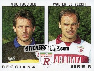 Sticker Walter De Vecchi / Nico Facciolo - Calciatori 1991-1992 - Panini