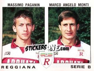 Cromo Marco Angelo Monti / Massimo Paganin - Calciatori 1991-1992 - Panini