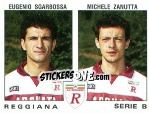 Cromo Eugenio Sgarbossa / Michele Zanutta - Calciatori 1991-1992 - Panini
