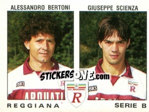 Figurina Alessandro Bertoni / Giuseppe Scienza - Calciatori 1991-1992 - Panini