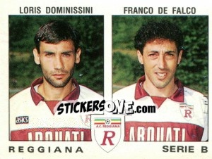 Sticker Franco De Falco / Loris Dominissini - Calciatori 1991-1992 n. 535 - Panini