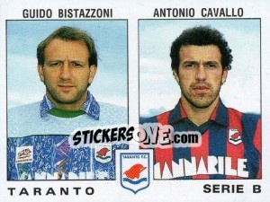 Figurina Guido Bistazzoni / Antonio Cavallo - Calciatori 1991-1992 - Panini