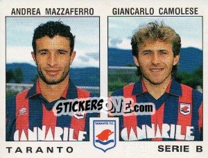 Sticker Giancarlo Camolese / Andrea Mazzaferro - Calciatori 1991-1992 - Panini