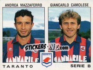 Sticker Giancarlo Camolese / Andrea Mazzaferro - Calciatori 1991-1992 n. 539 - Panini