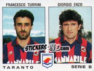 Sticker Giorgio Enzo / Francesco Turrini - Calciatori 1991-1992 - Panini
