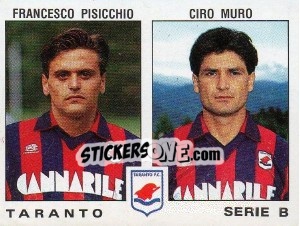 Sticker Ciro Muro / Francesco Antonio Pisicchio - Calciatori 1991-1992 n. 542 - Panini