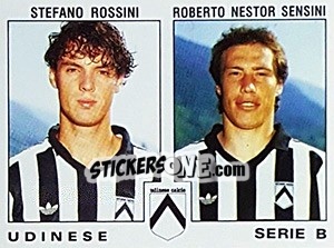 Sticker Stefano Rossini / Roberto Néstor Sensini - Calciatori 1991-1992 n. 548 - Panini