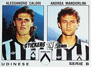 Sticker Alessandro Calori / Andrea Mandorlini - Calciatori 1991-1992 n. 549 - Panini