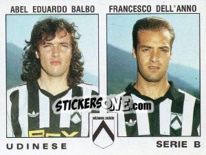 Cromo Abel Eduardo Balbo / Francesco Dell'Anno - Calciatori 1991-1992 - Panini