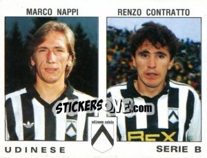 Sticker Renzo Contratto / Marco Nappi - Calciatori 1991-1992 n. 552 - Panini