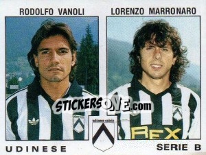 Sticker Lorenzo Marronaro / Rodolfo Vanoli - Calciatori 1991-1992 n. 553 - Panini