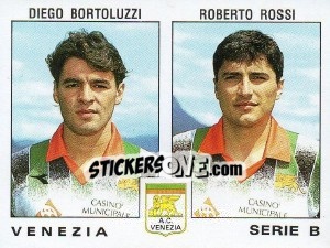 Sticker Diego Bortoluzzi / Roberto Rossi - Calciatori 1991-1992 n. 559 - Panini