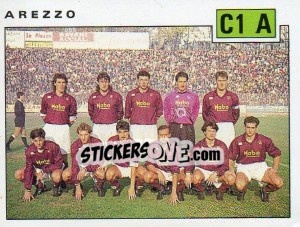 Figurina Team Arezzo - Calciatori 1991-1992 - Panini