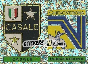 Sticker Badge Casale / Badge ChievoVerona - Calciatori 1991-1992 - Panini
