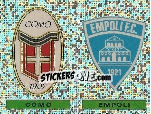 Sticker Badge Como / Badge Empoli - Calciatori 1991-1992 n. 572 - Panini