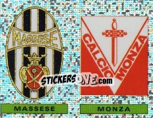 Sticker Badge Massese / Badge Monza - Calciatori 1991-1992 - Panini
