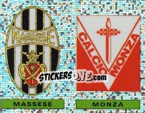 Sticker Badge Massese / Badge Monza - Calciatori 1991-1992 n. 575 - Panini