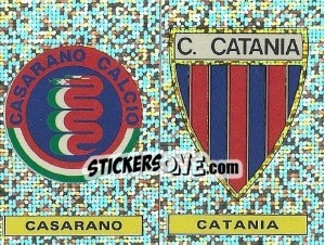 Sticker Badge Casarano / Badge Catania - Calciatori 1991-1992 n. 593 - Panini