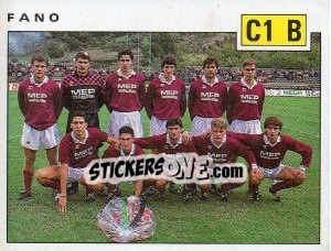 Sticker Team Fano - Calciatori 1991-1992 n. 598 - Panini