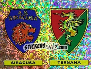 Cromo Badge Siracusa / Badge Ternana - Calciatori 1991-1992 - Panini